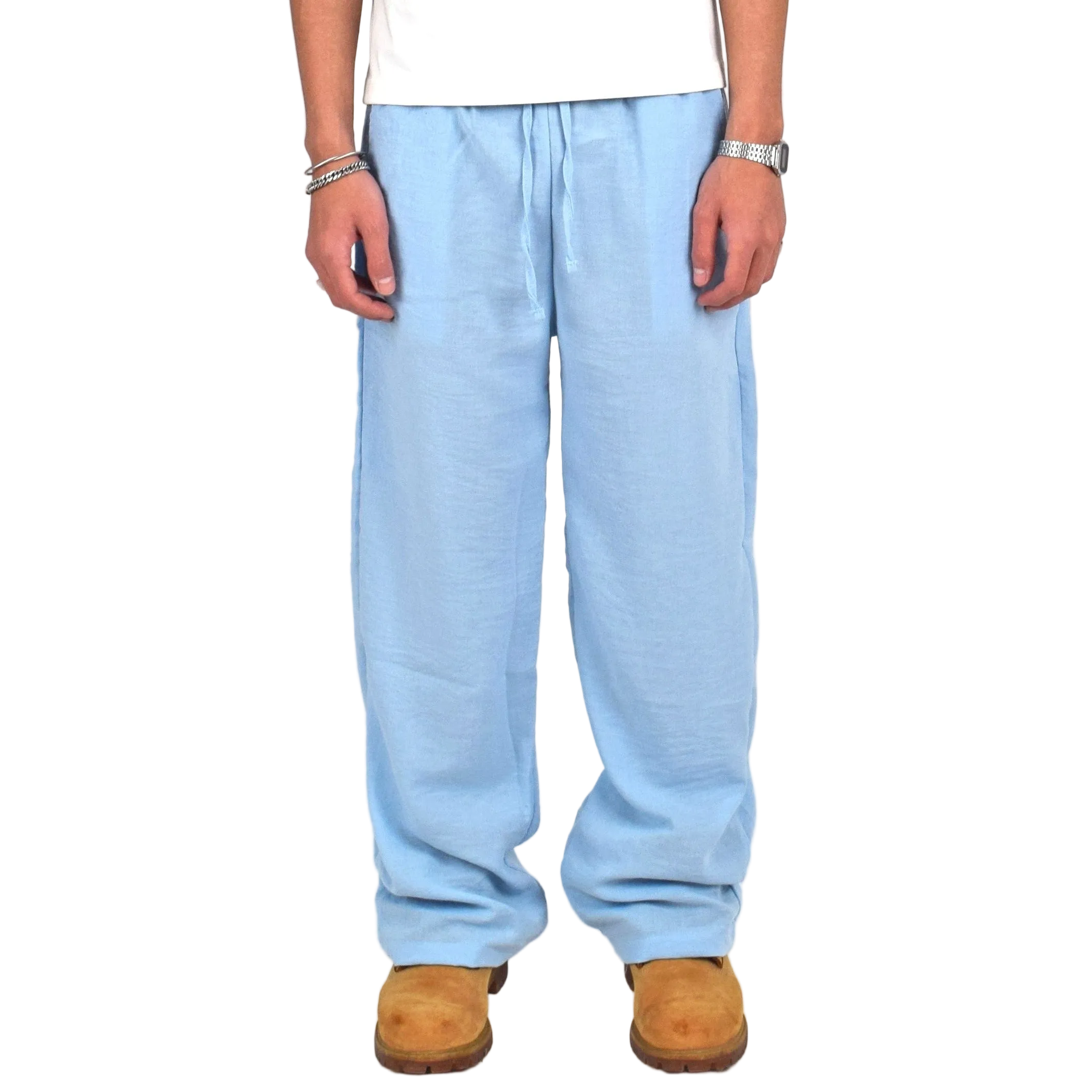 LINEN PANTS - BLUE