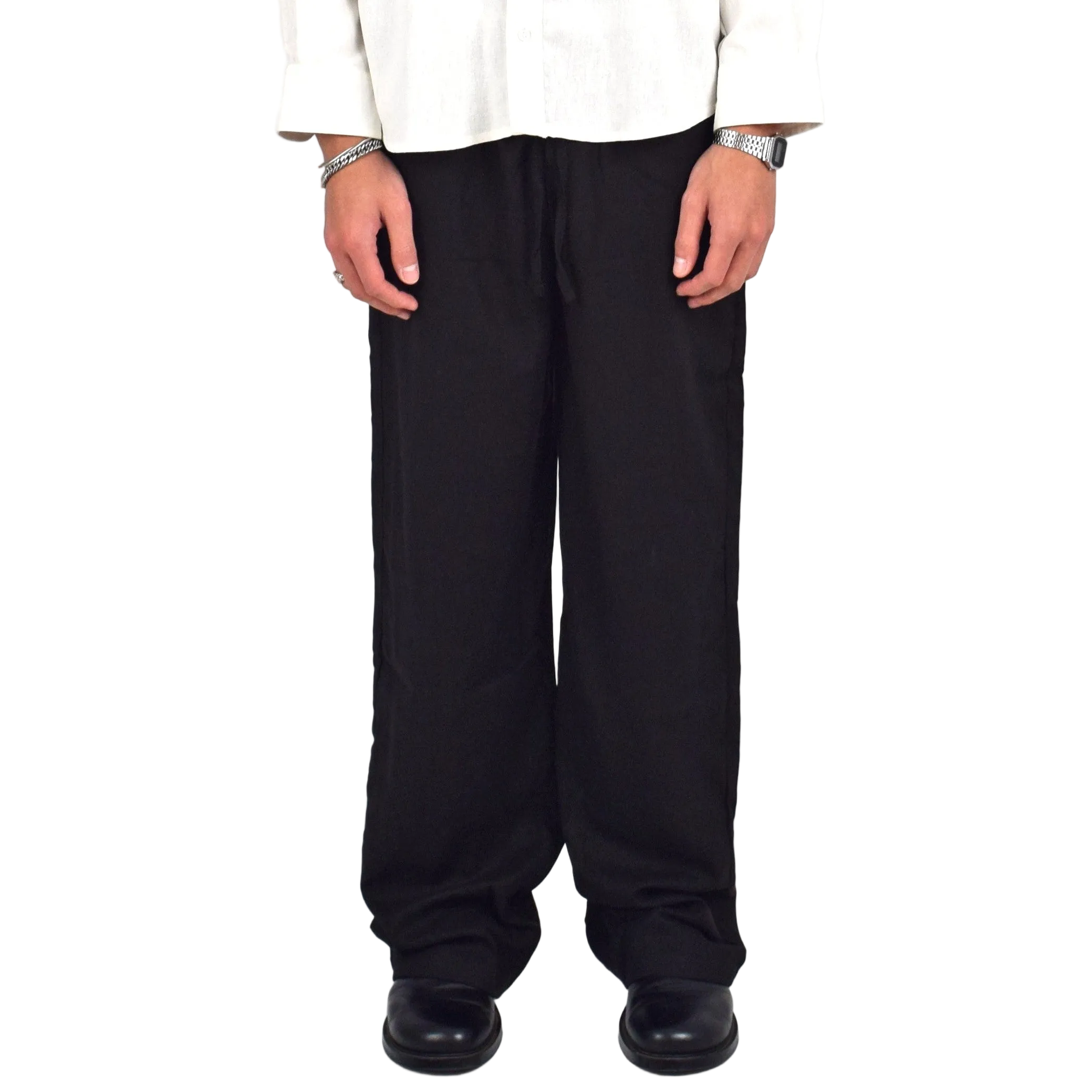 LINEN PANTS - BLACK