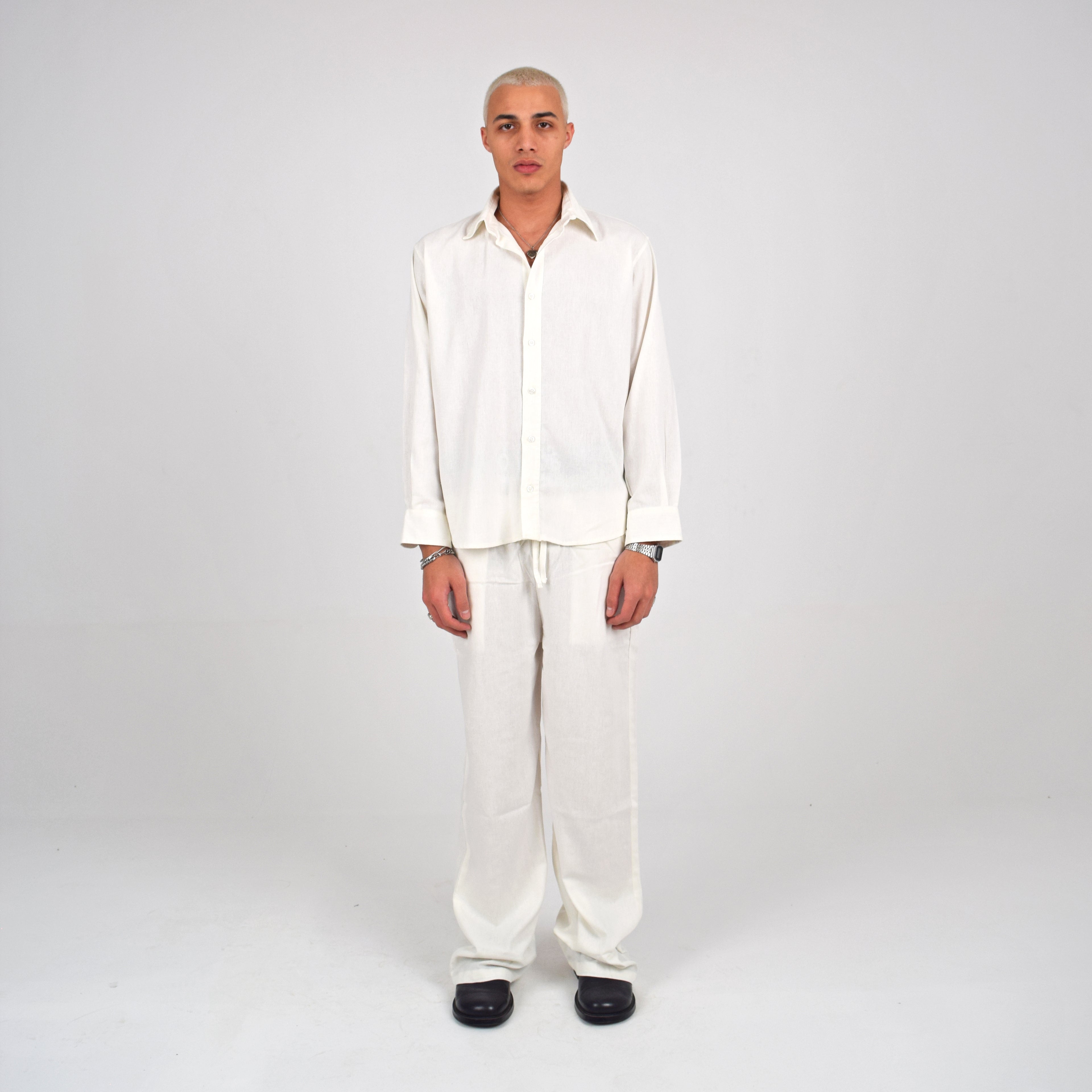 LINEN SHIRT - WHITE