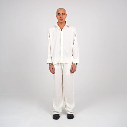LINEN SHIRT - WHITE