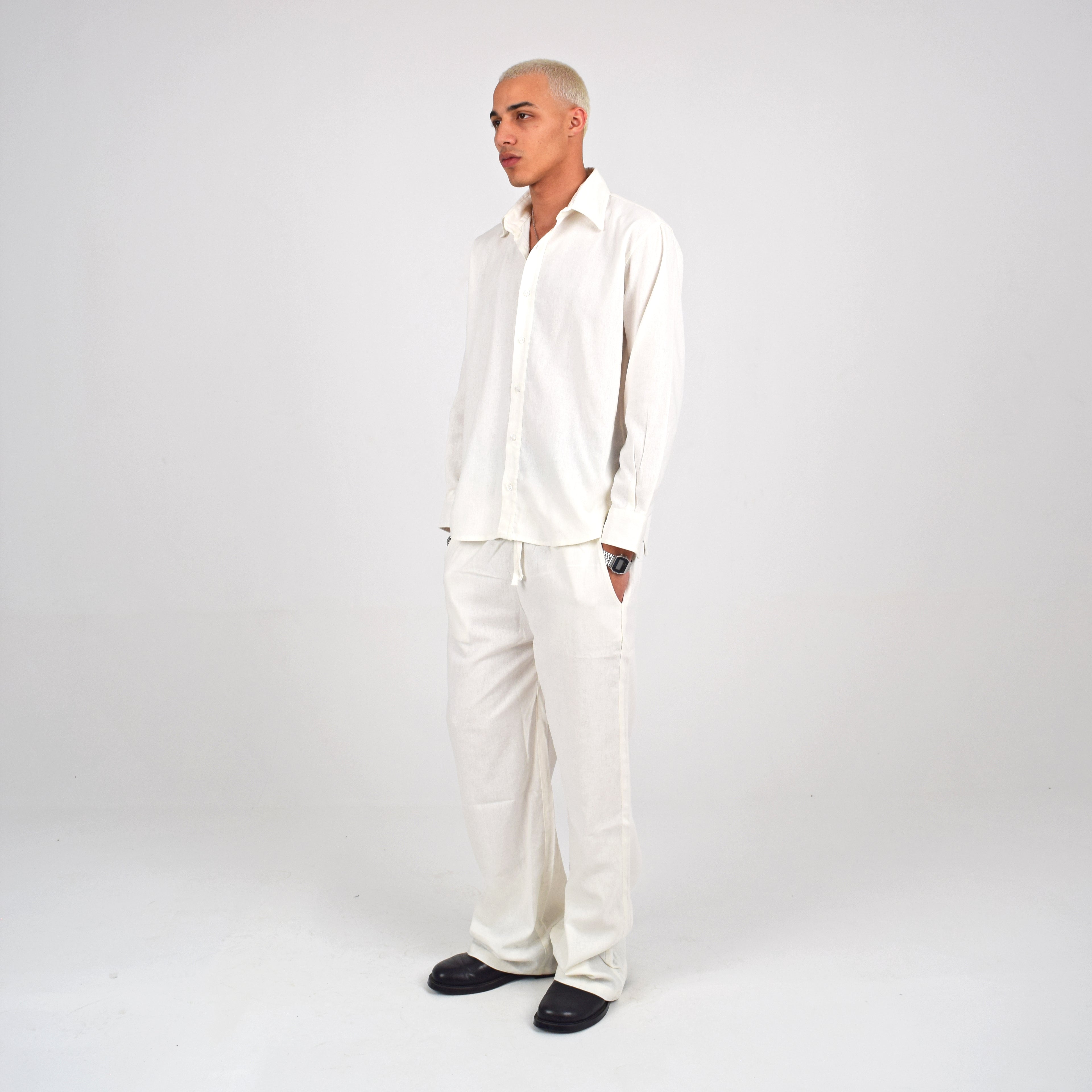 LINEN SHIRT - WHITE