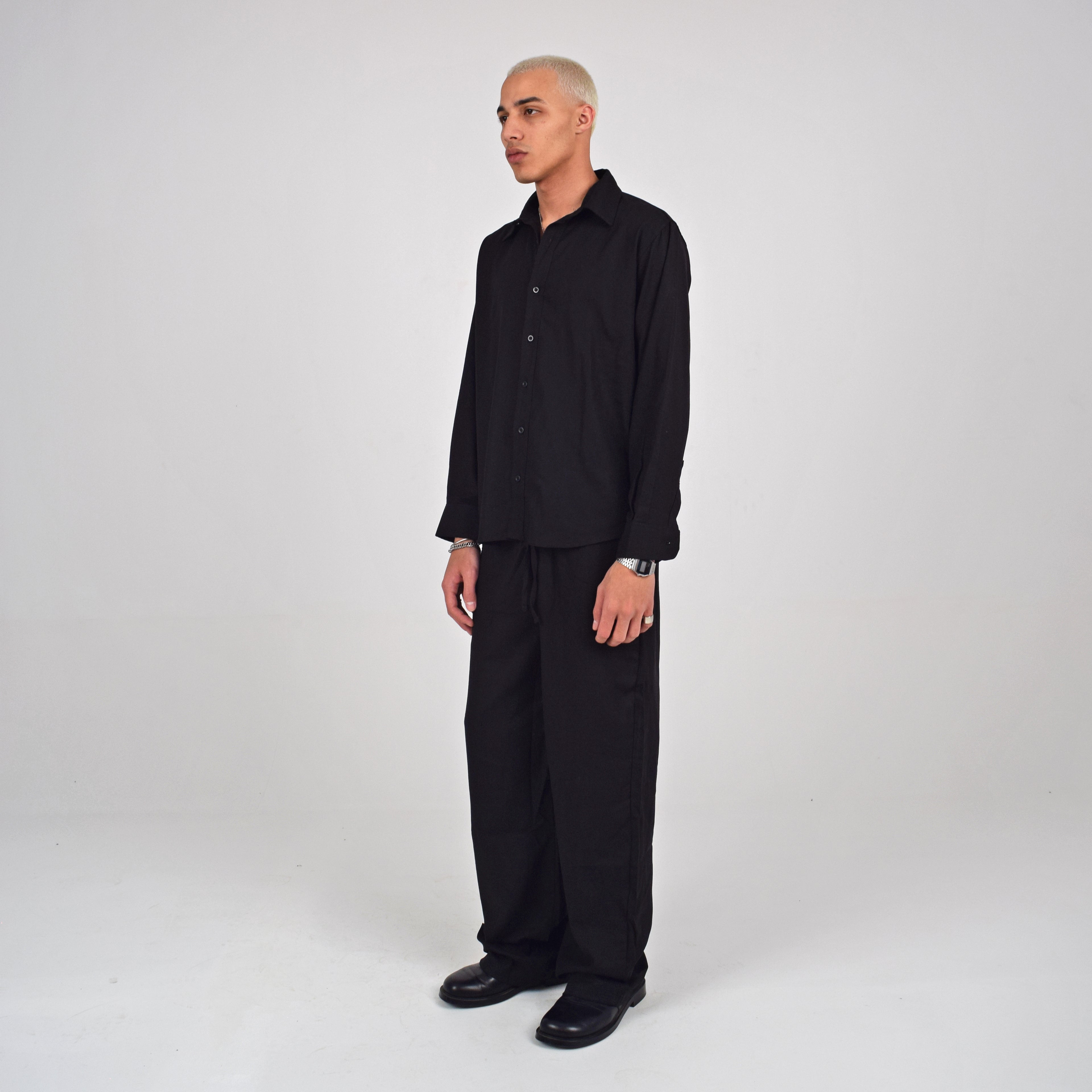 LINEN SHIRT - BLACK