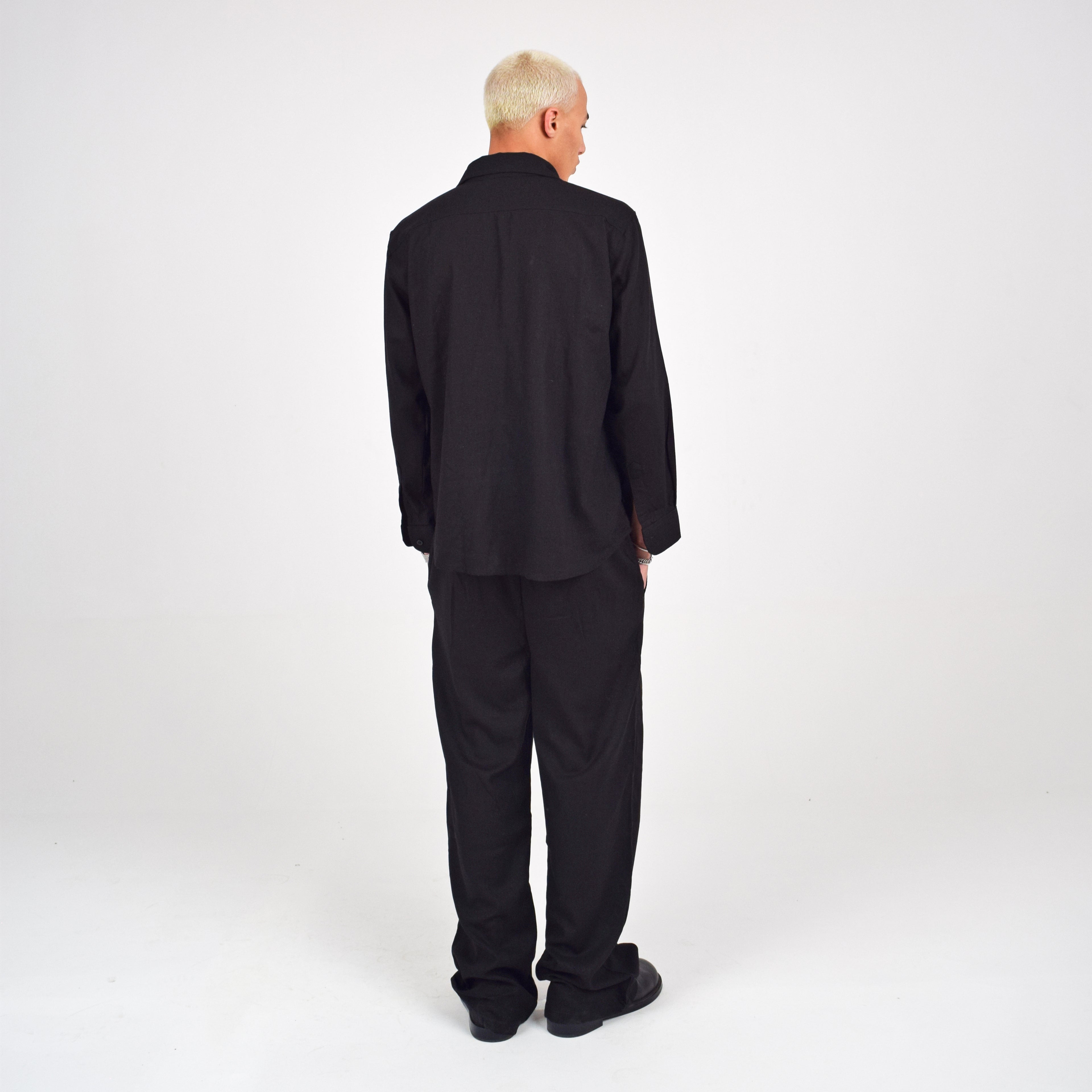 LINEN PANTS - BLACK