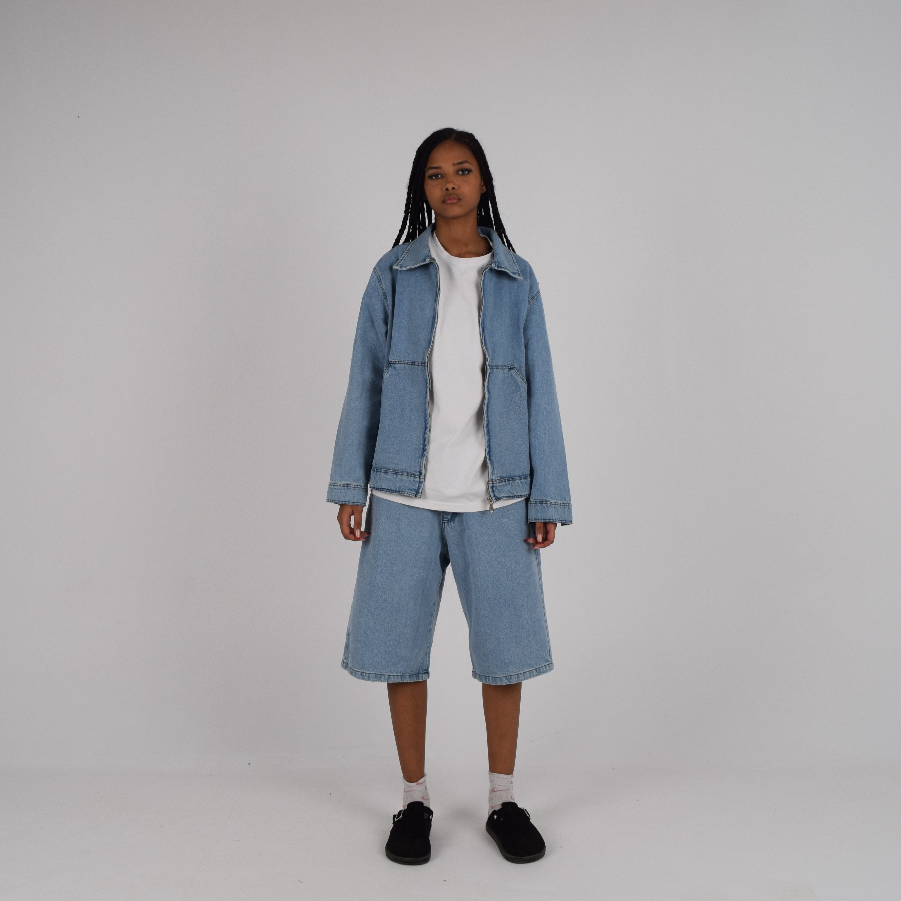 LIGHT DENIM JORTS