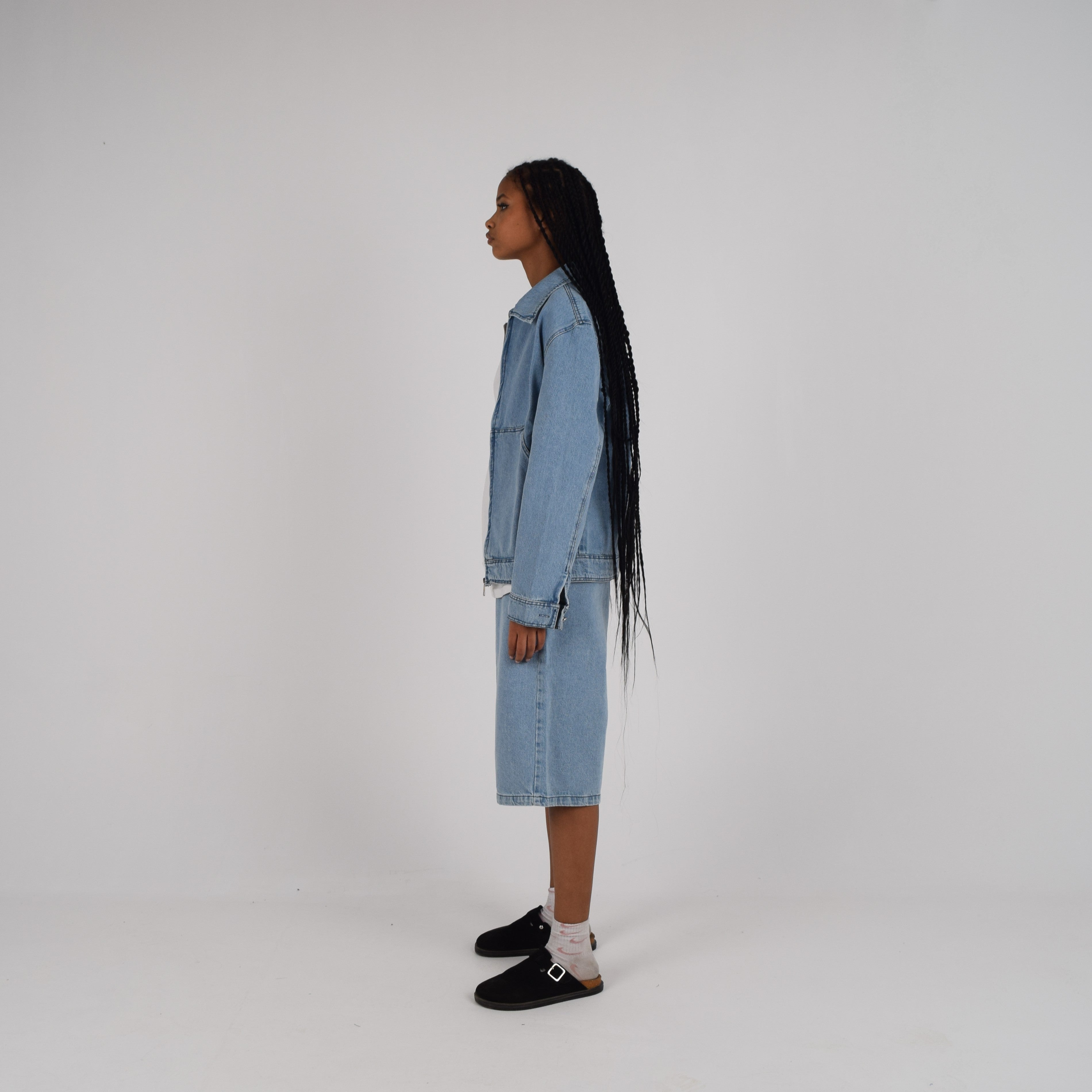 LIGHT DENIM JORTS