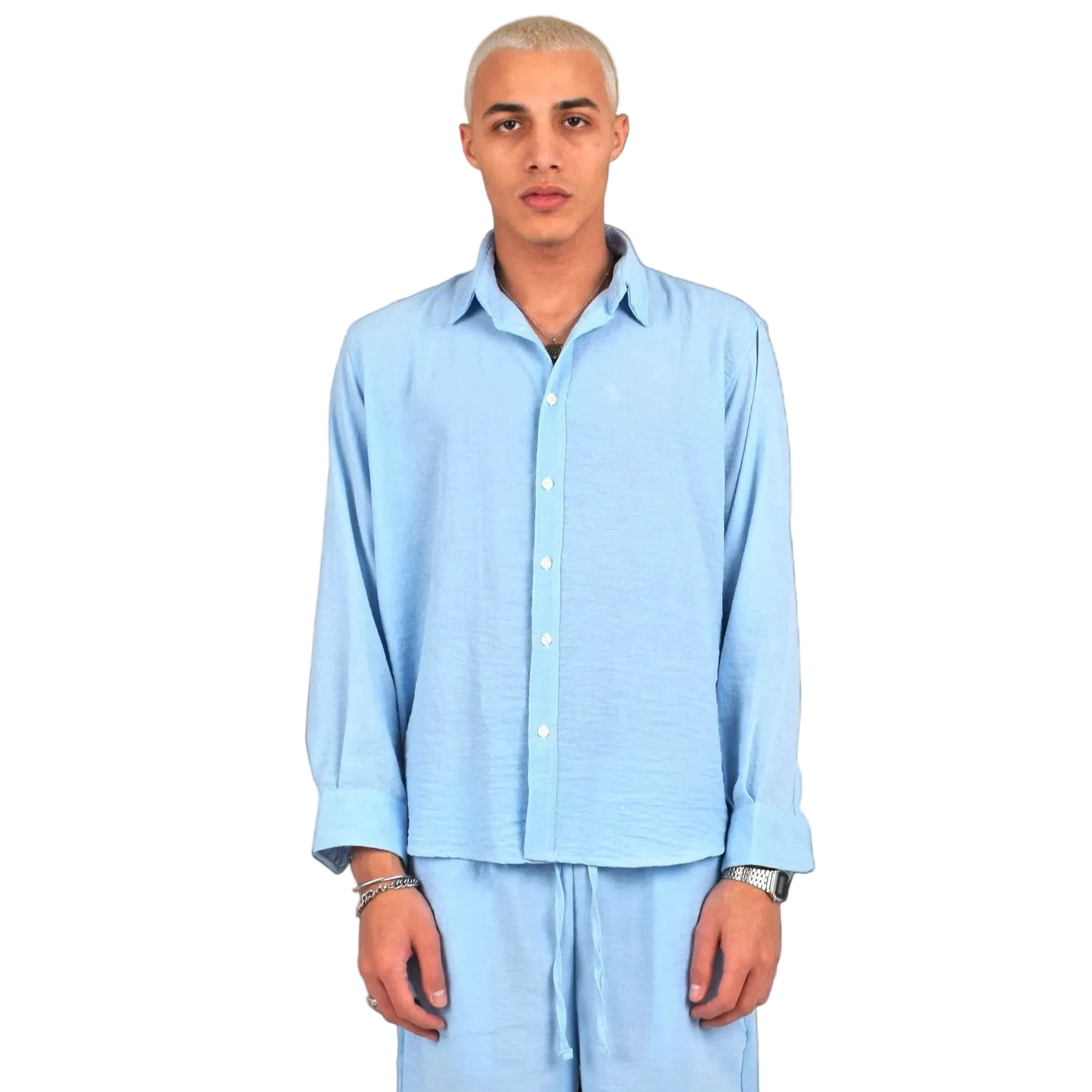 LINEN SHIRT - BLUE