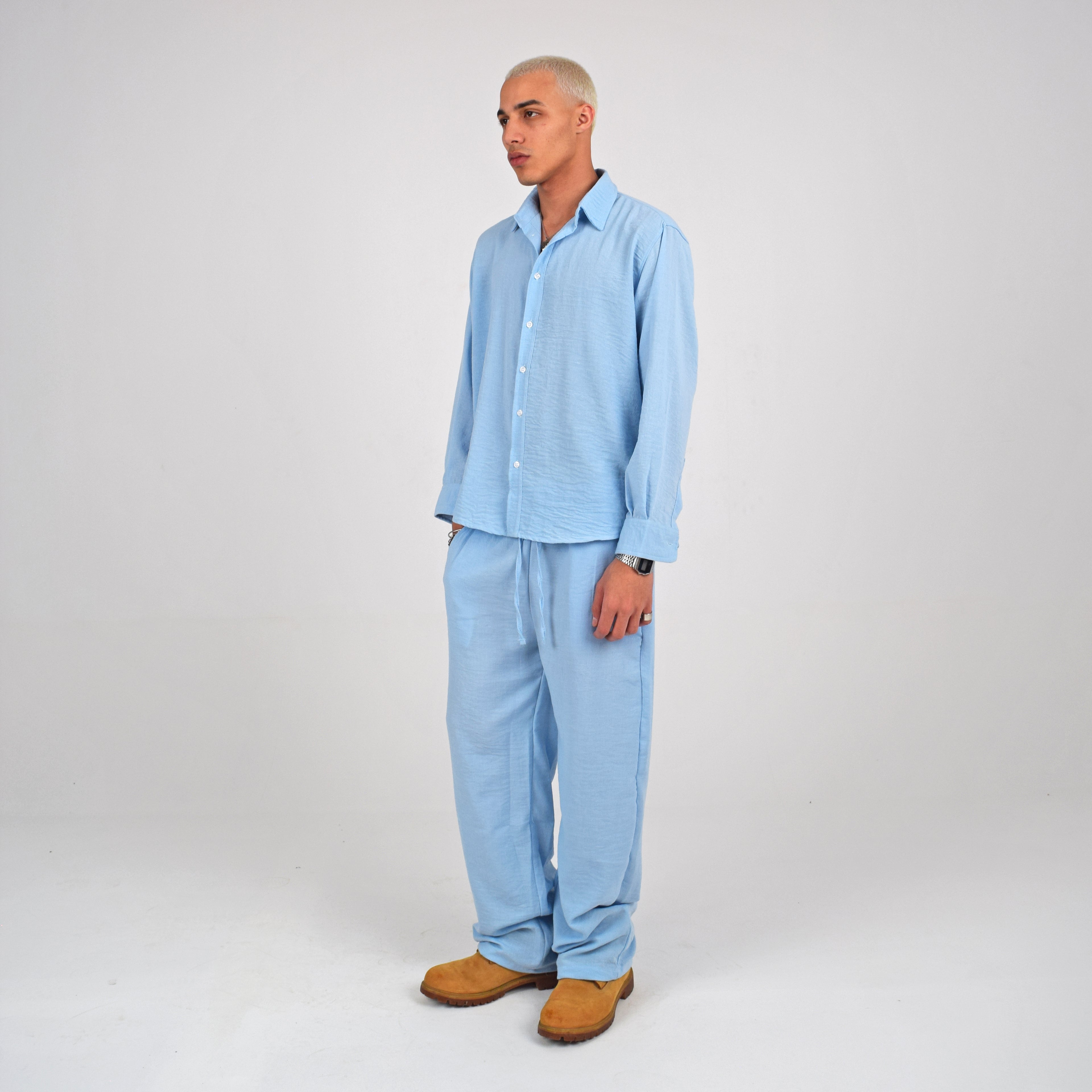 LINEN SHIRT - BLUE