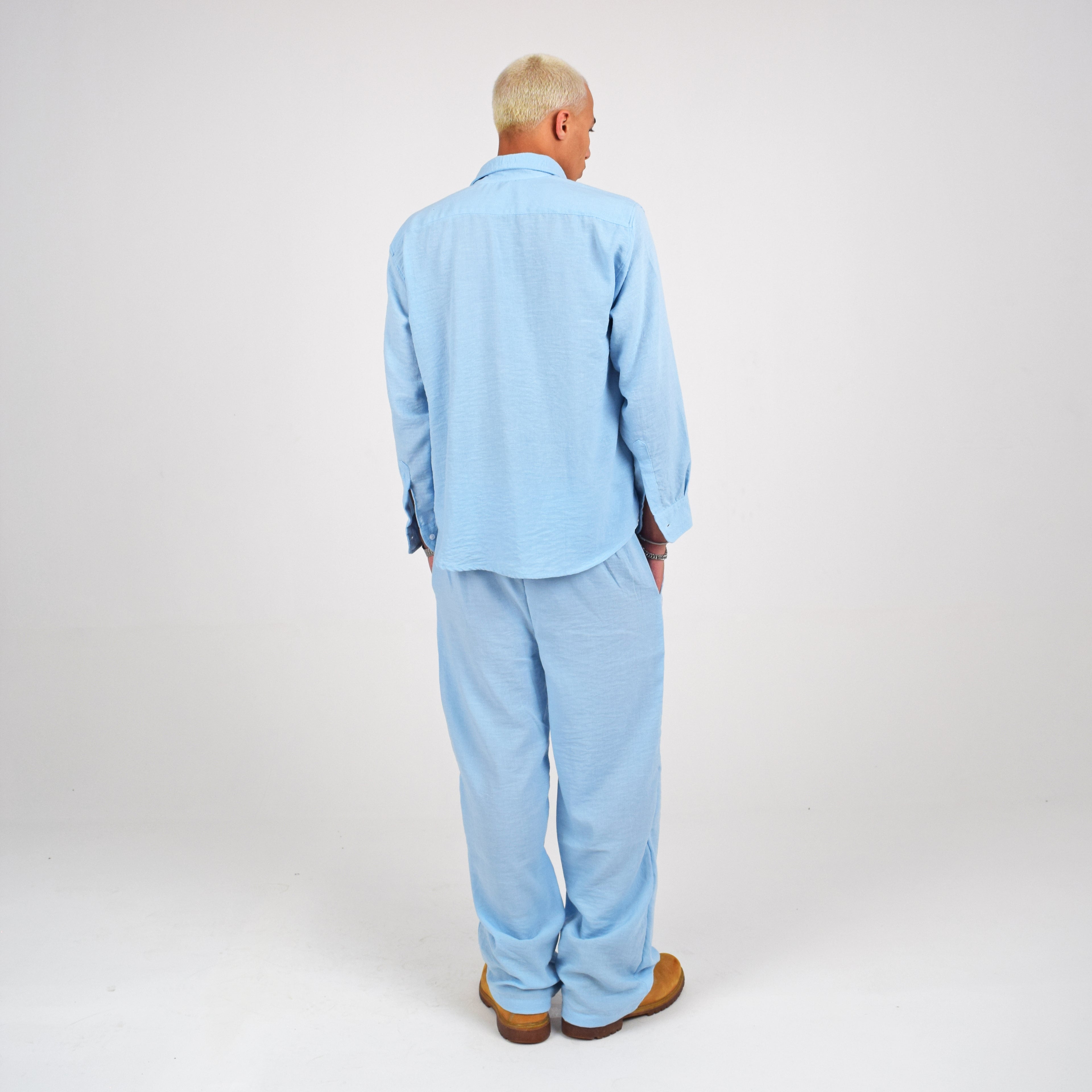 LINEN PANTS - BLUE