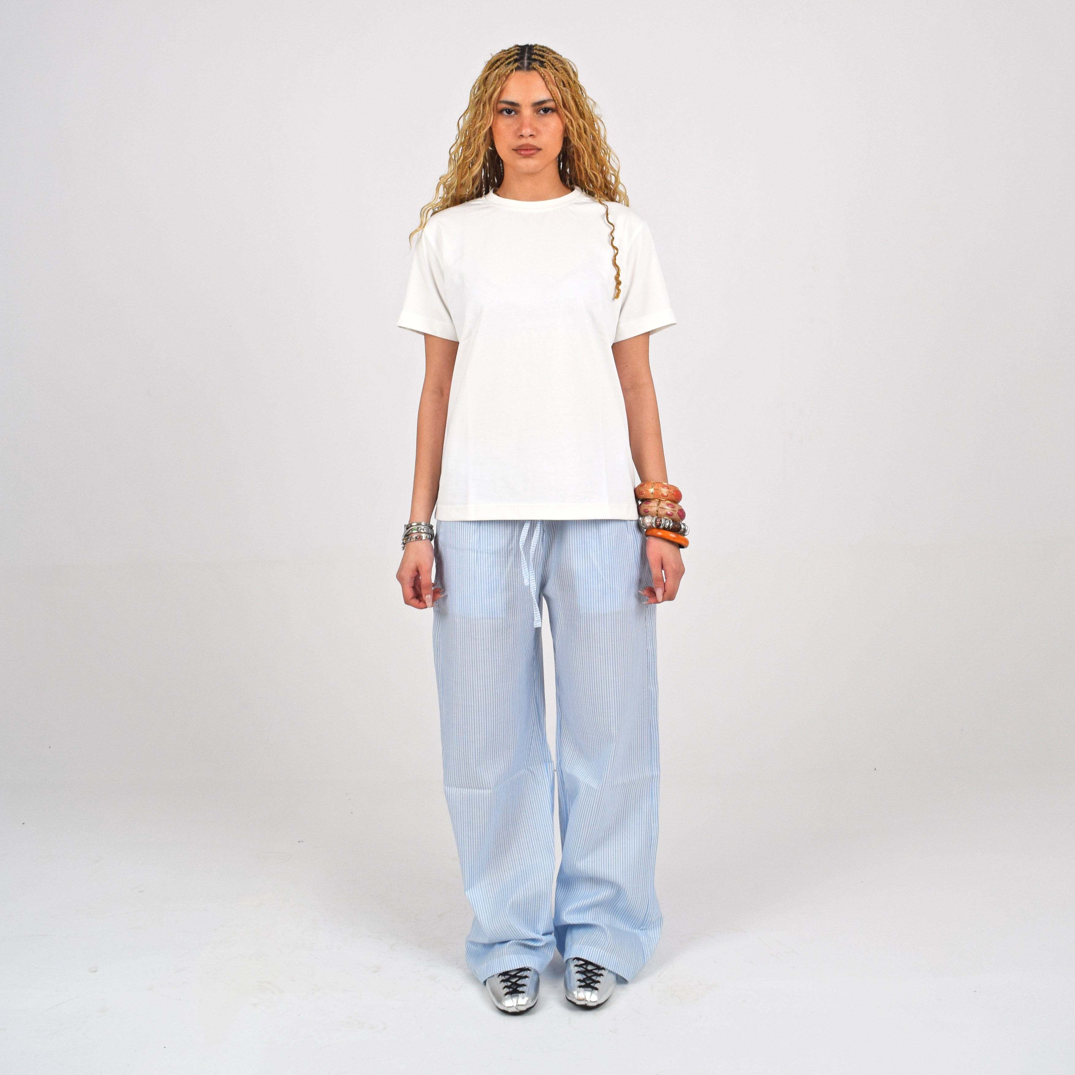 STRIPED PANTS - BLUE