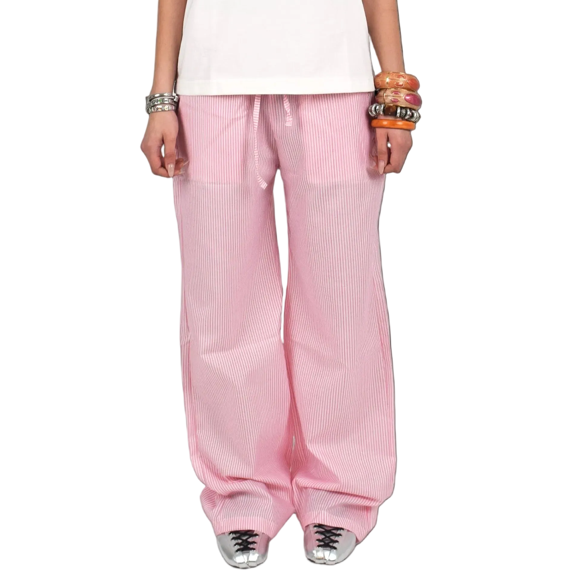 STRIPED PANTS - PINK