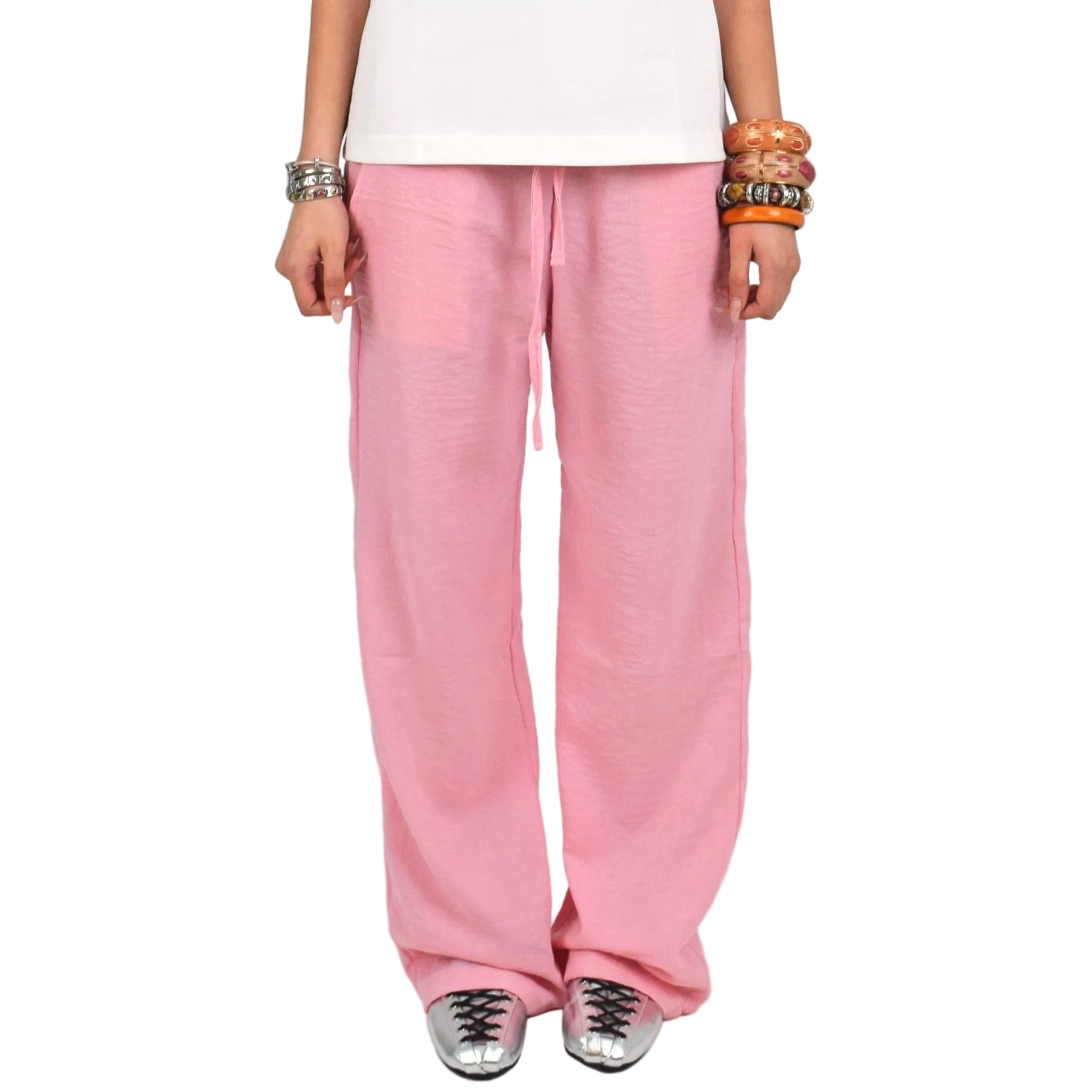 LINEN PANTS - PINK
