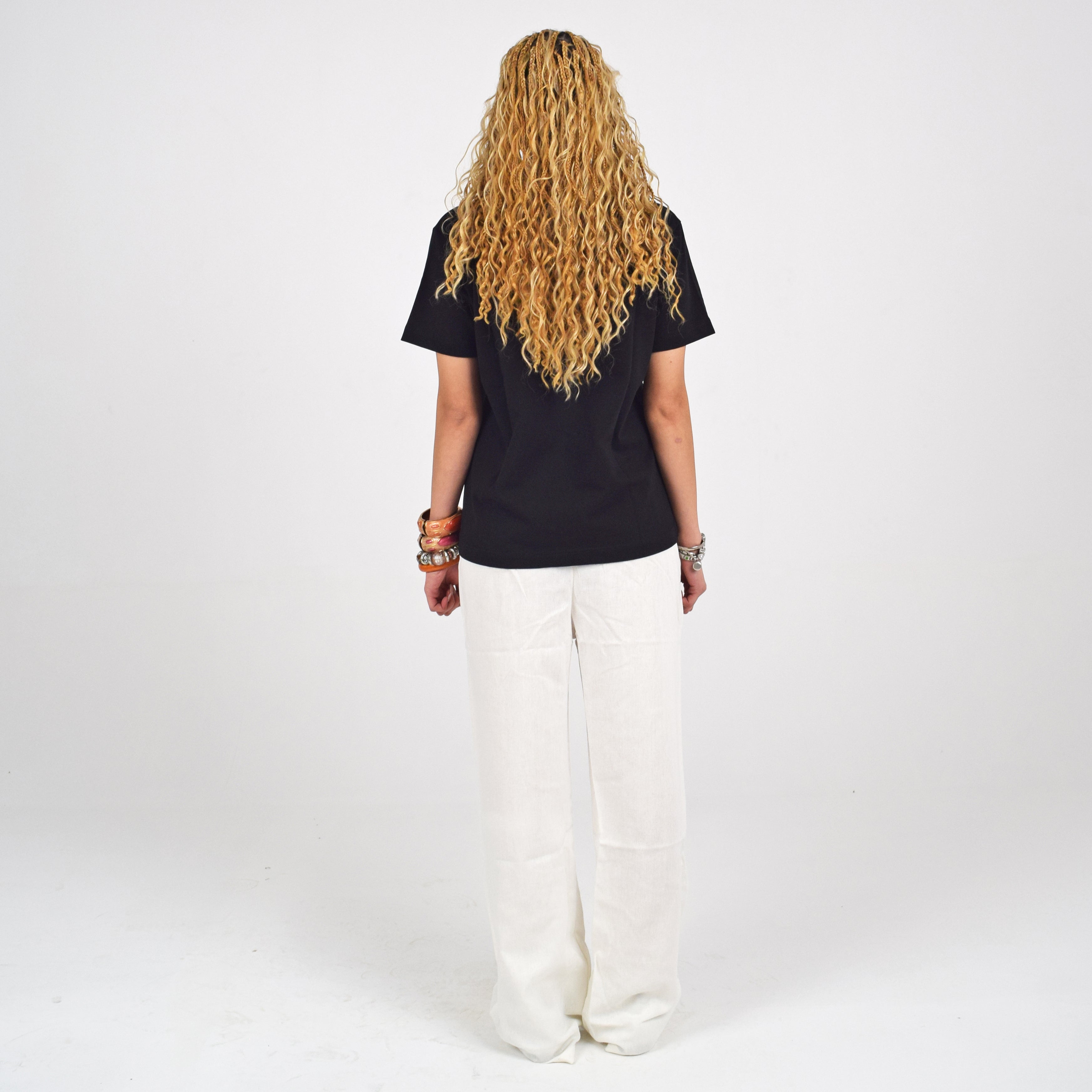 BLACK REGULAR FIT T-SHIRT