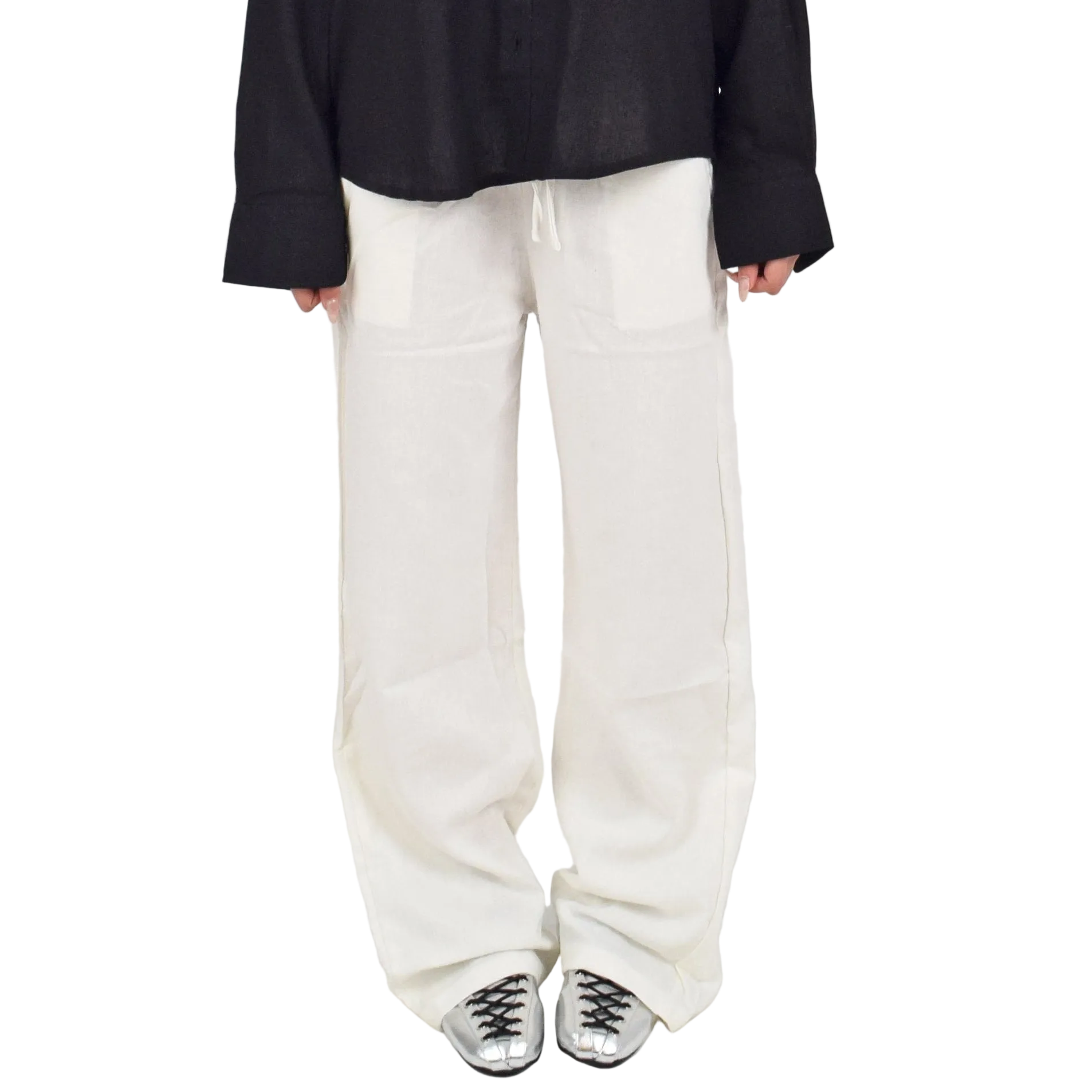 LINEN PANTS - WHITE
