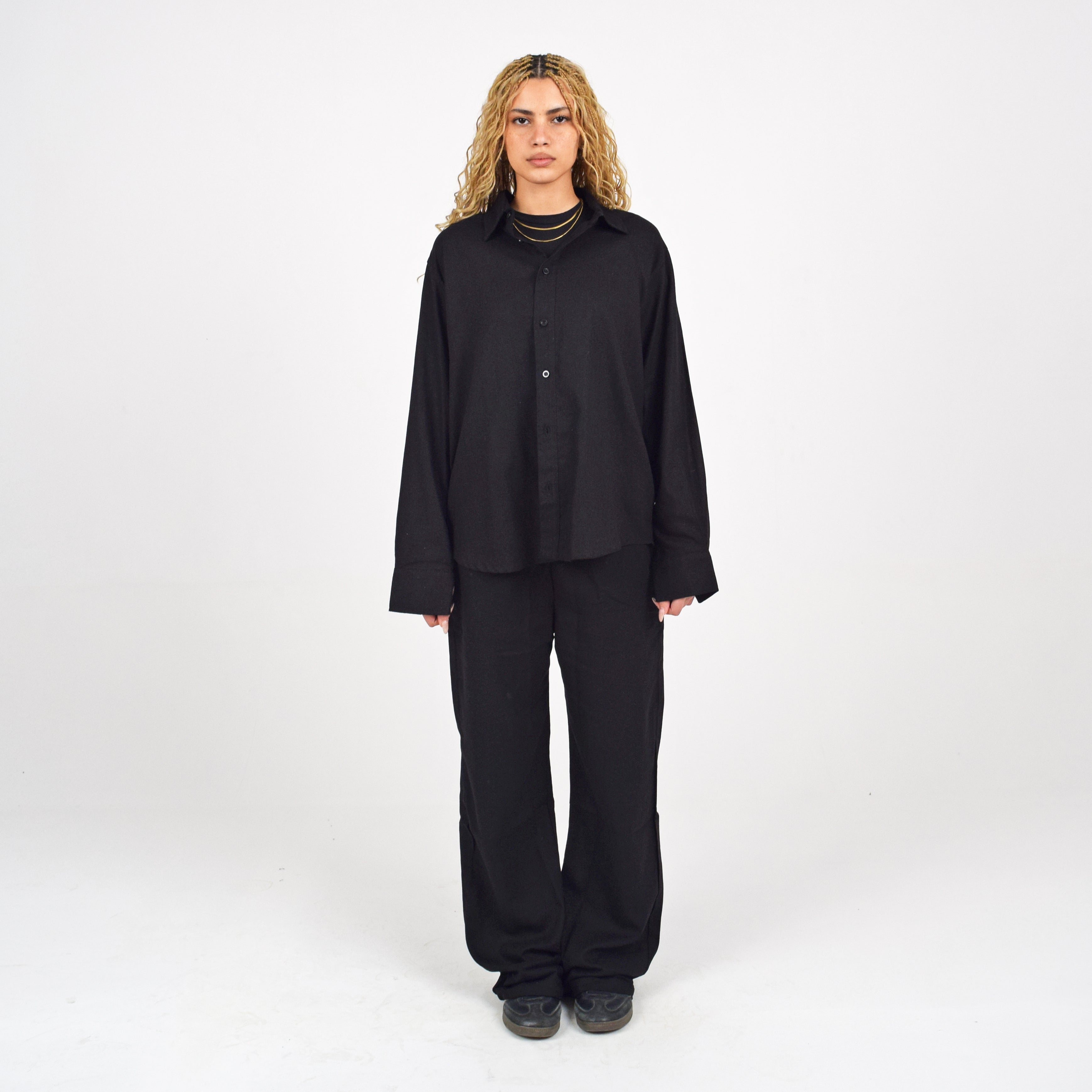 LINEN SHIRT - BLACK