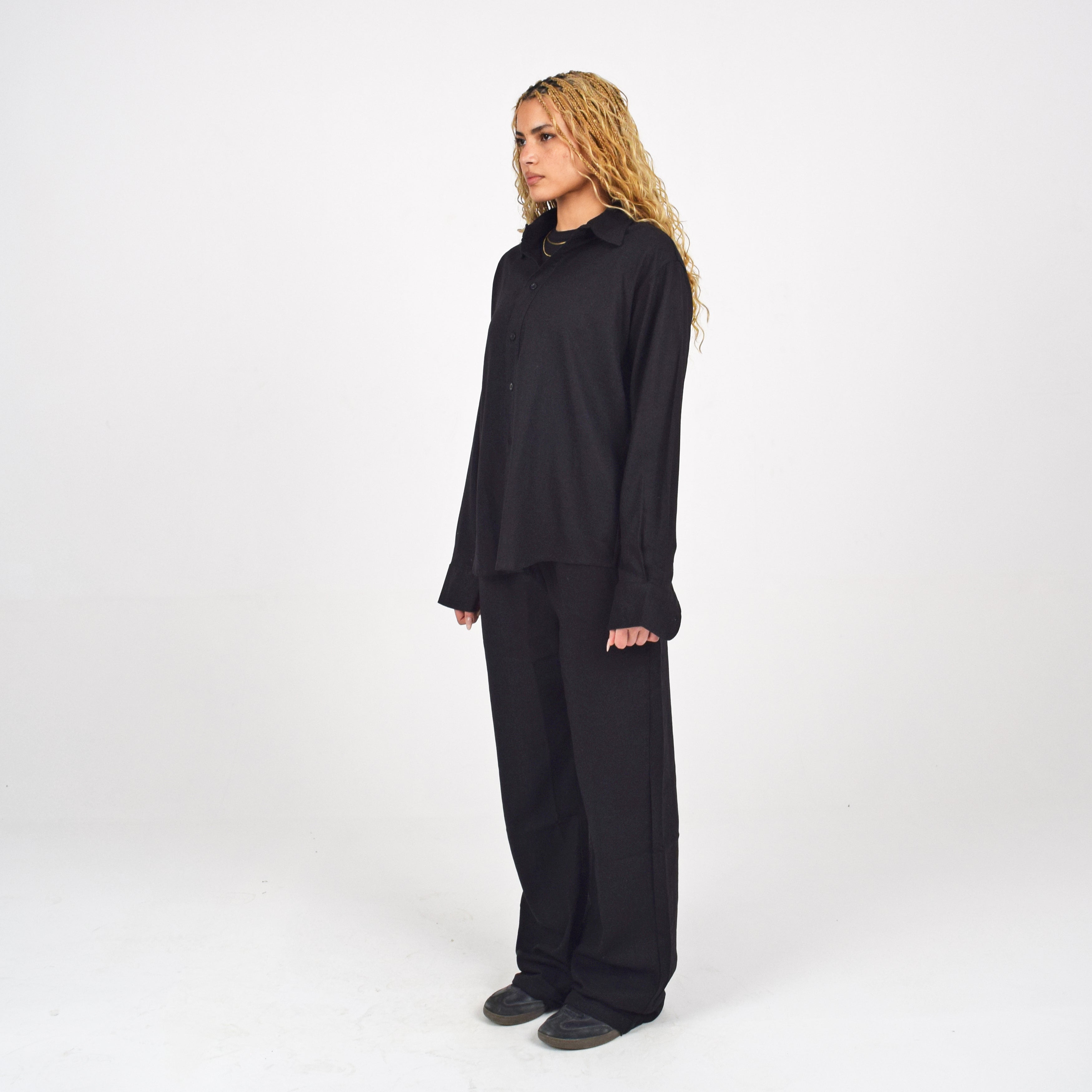 LINEN SHIRT - BLACK