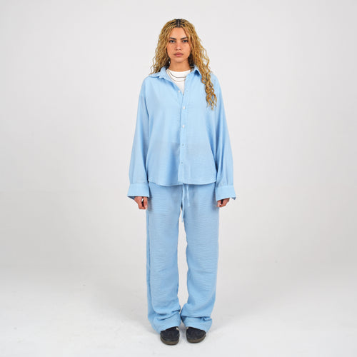 LINEN SHIRT - BLUE