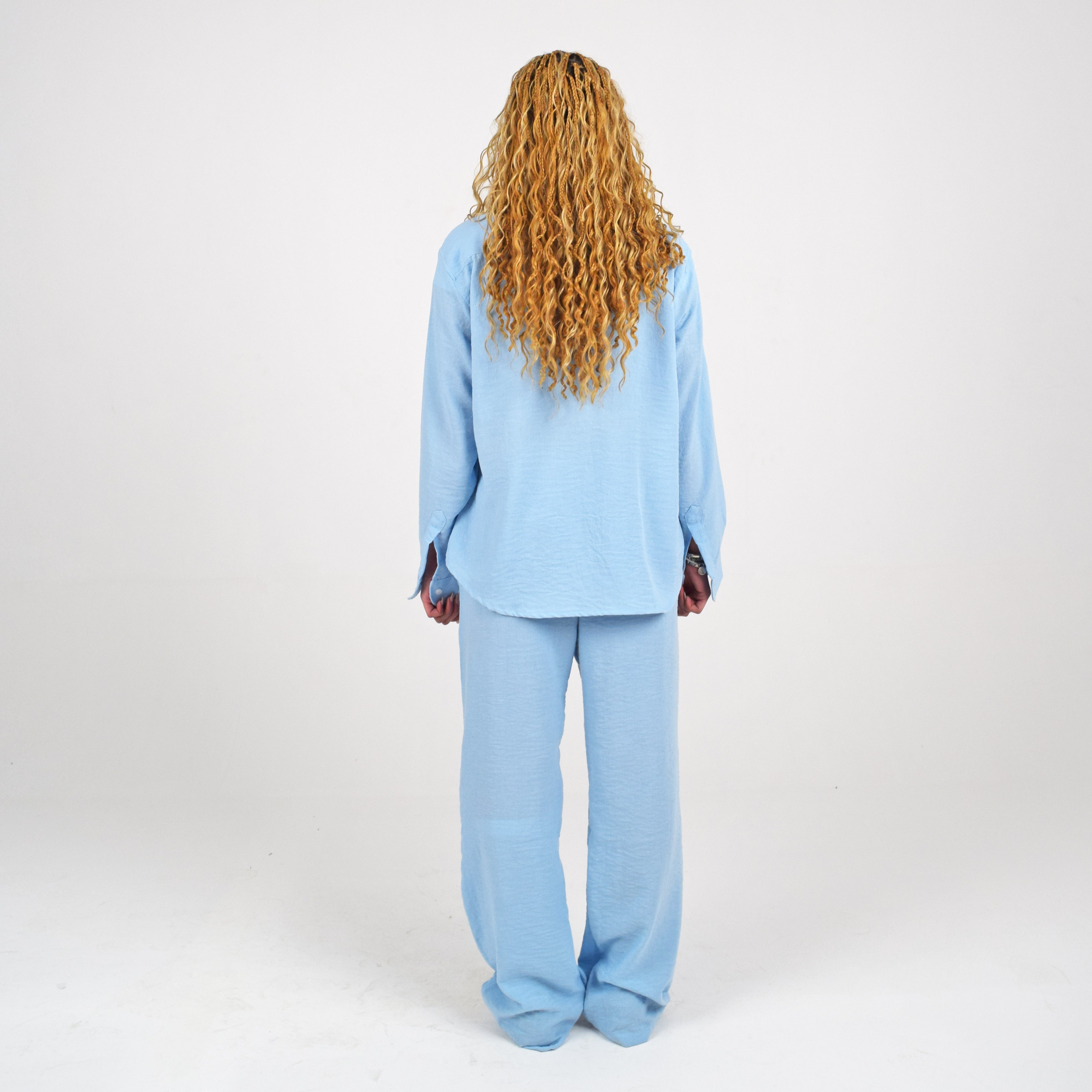 LINEN PANTS - BLUE