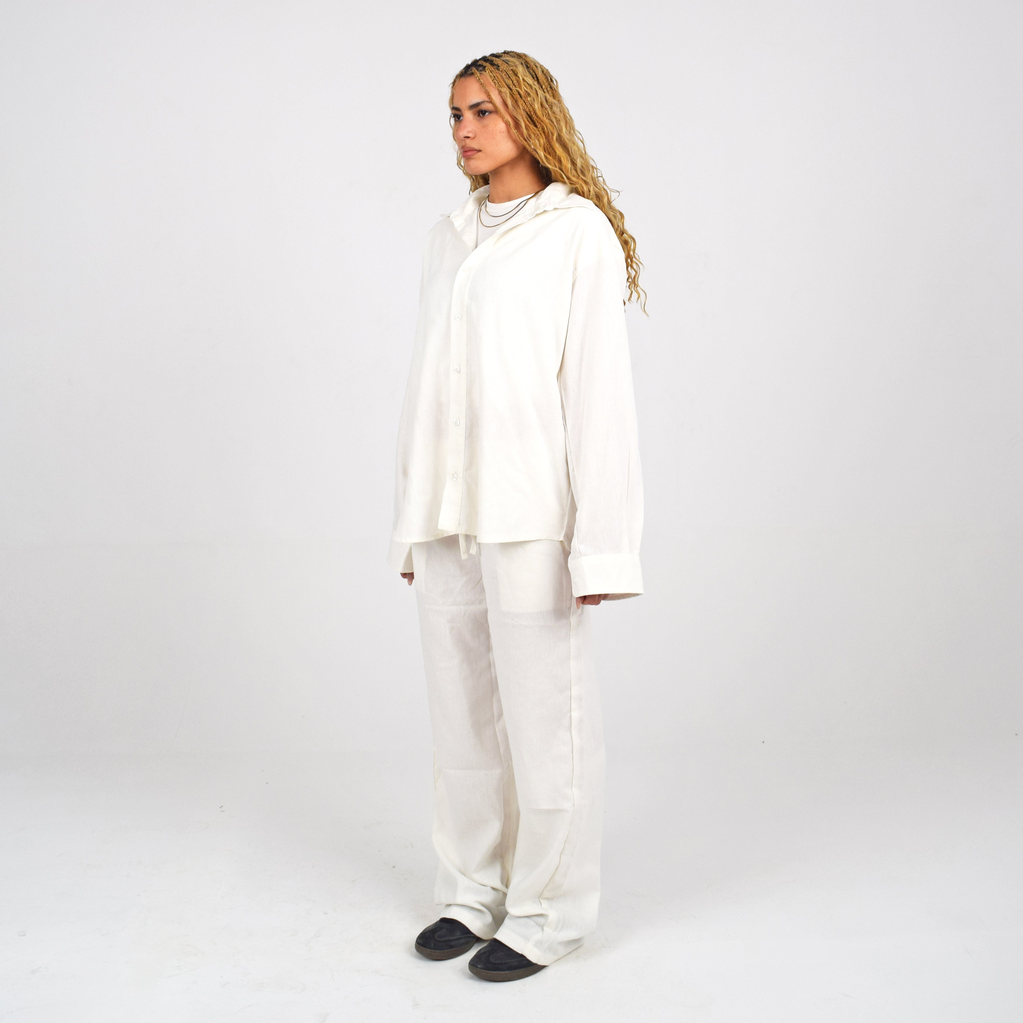 LINEN SHIRT - WHITE