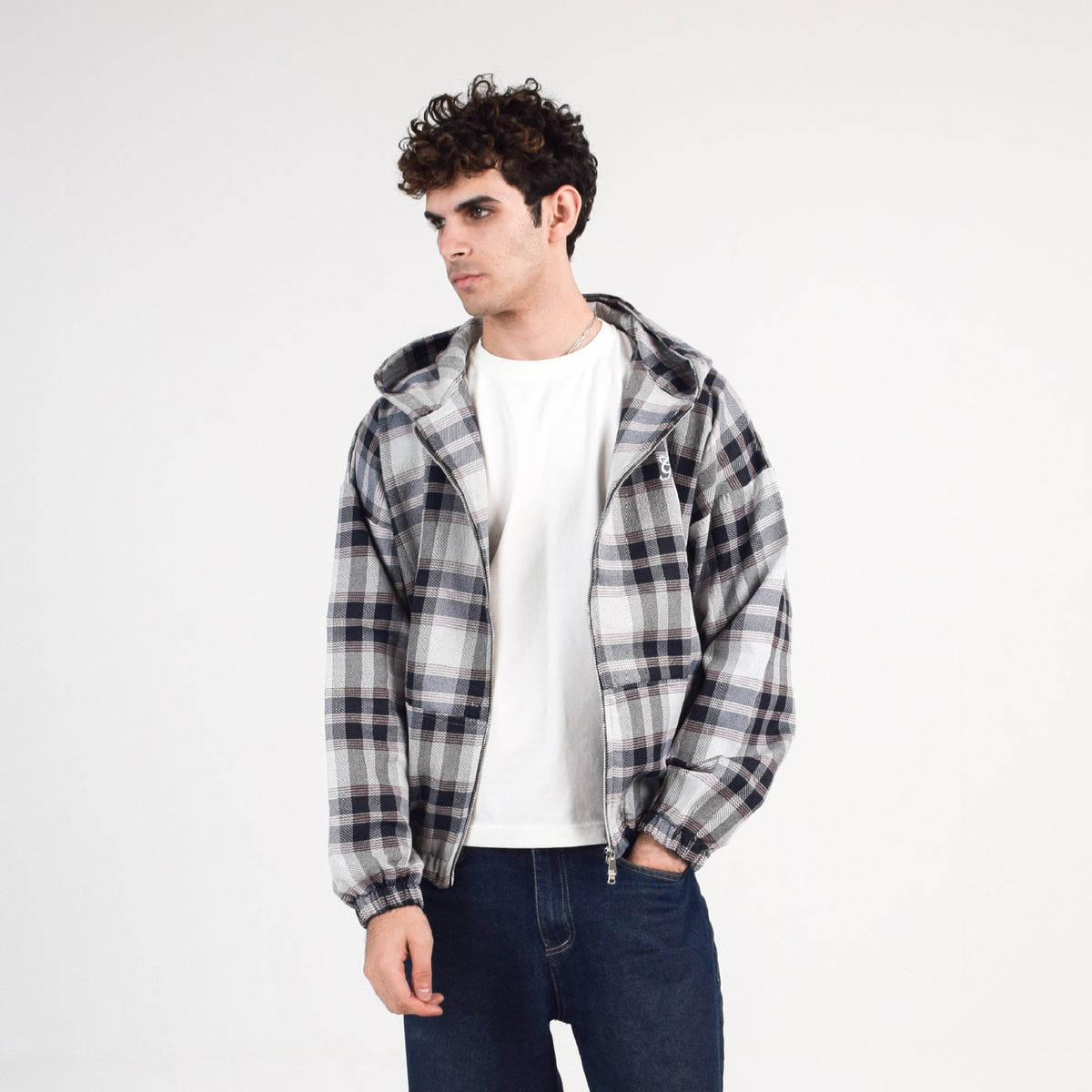 GREY PLAID JACKET