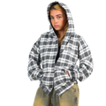 BLACK & WHITE PLAID JACKET