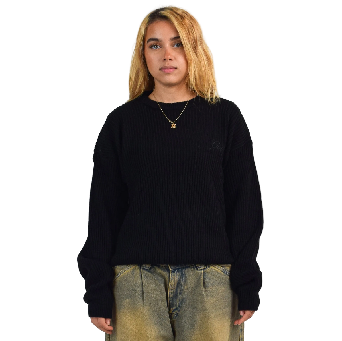 BLACK KNIT SWEATER