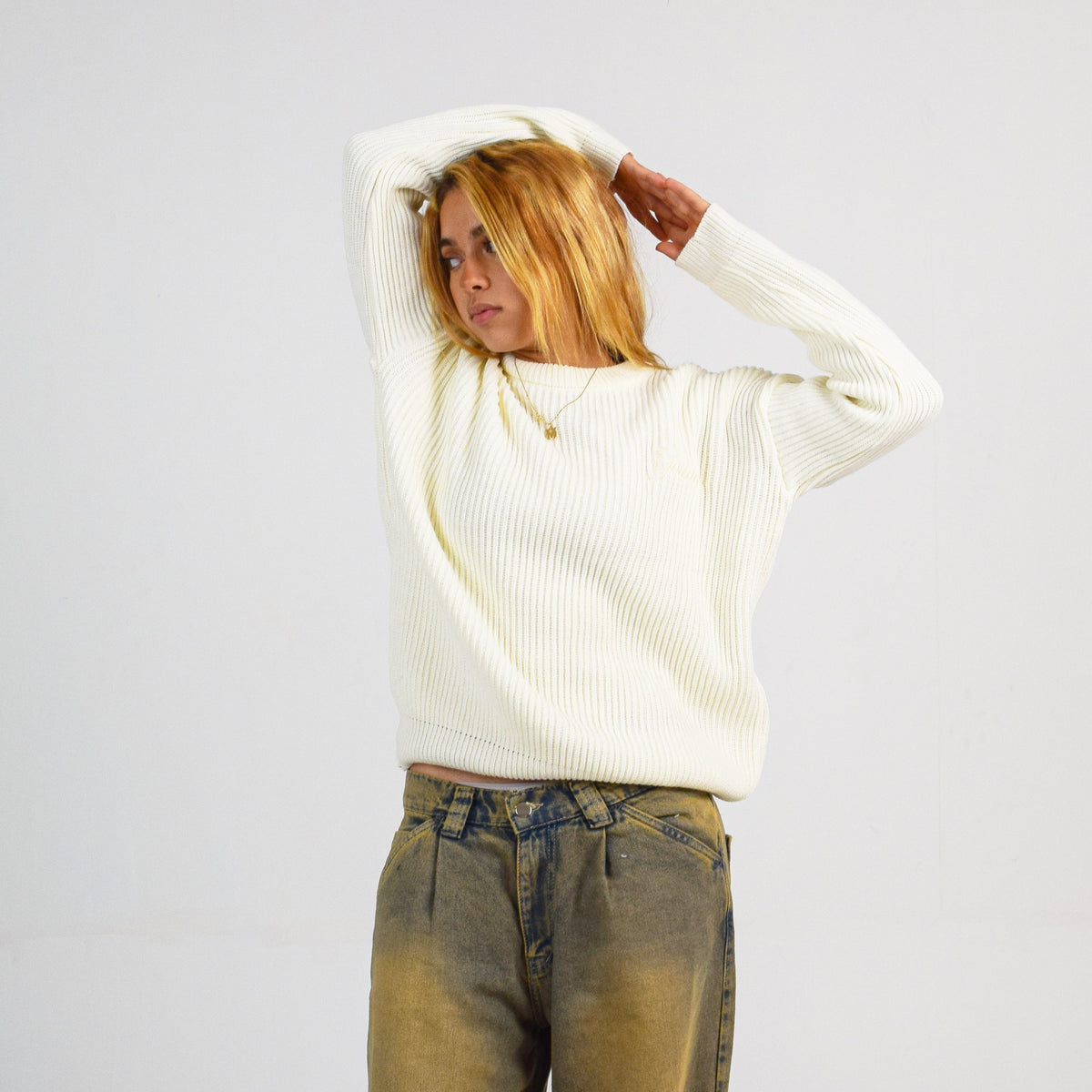 CREAM KNIT SWEATER