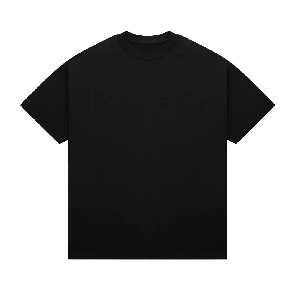 BLACK REGULAR FIT T-SHIRT