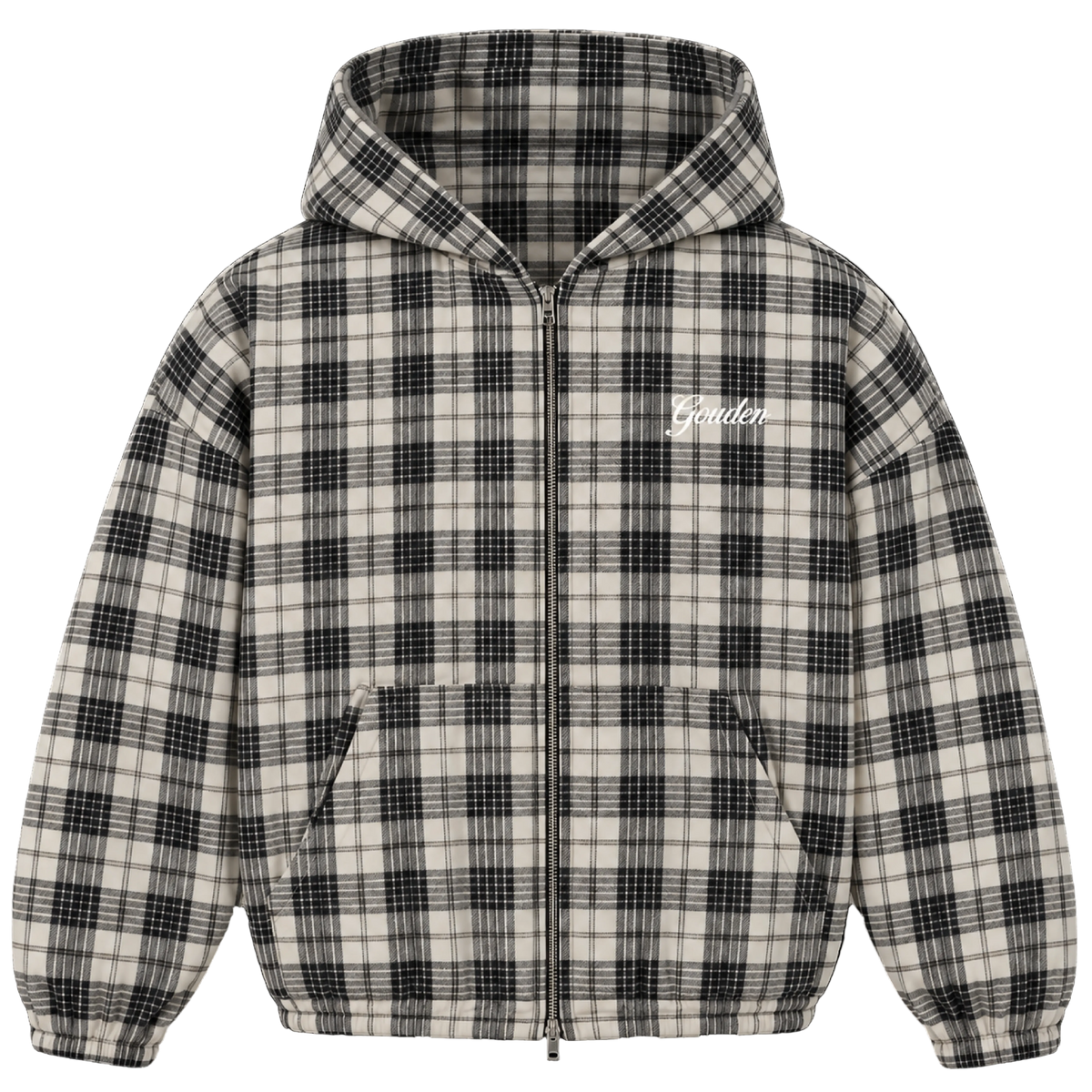 BLACK & WHITE PLAID JACKET